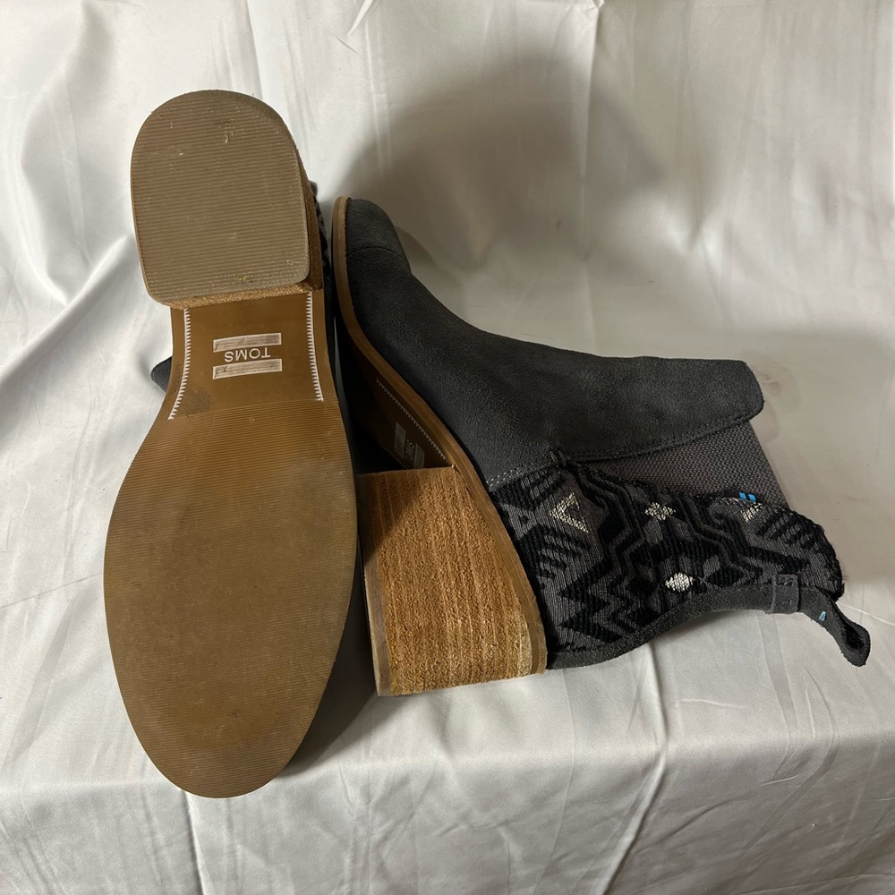 Toms Esme Forged Iron Grey & Jacquard Boots | 10 - Picture 8 of 14